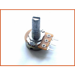 Переменный резистор (потенциометр) 5 кОм (B5K) моно L=20 мм оптом от 10 шт