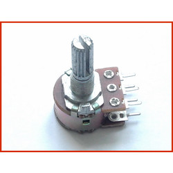 Переменный резистор (потенциометр) 2 кОм (B2К) стерео L=20 мм оптом от 10 шт