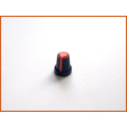 Ручка для потенциометра черная с оранжевым верхом и полосой, D=15, H=17mm, оптом от 100 шт.