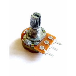 Переменный резистор (потенциометр) 10 кОм (B10K) Mono L=15mm оптом от 10 шт